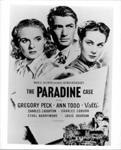 The Paradine Case Gregory Peck Ann Todd Valli poster art 8x10 inch photo