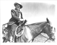 James Cagney on horseback 1956 Tribute To A Bad Man 8x10 inch photo
