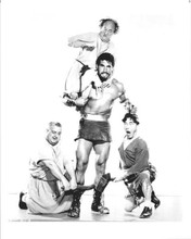 The Three Stooges Meet Hercules 1962 Larry Moe and Joe Samson Burke 8x10 photo