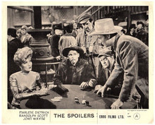 The Spoilers 1942 Marlene Dietrich John Wayne gamble in saloon bar 8x10 photo