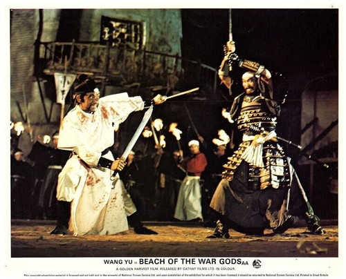 Beach of the War Gods 1973 Wang Yu does samurai sword battle 8x10 inch ...