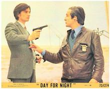 Day For Night 1973 Francois Truffaut Jean-Pierre Leaud with gun 8x10 inch photo