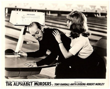 The Alphabet Murders 1965 Grazina Frame Tony Randall in bowling alley 8x10 photo