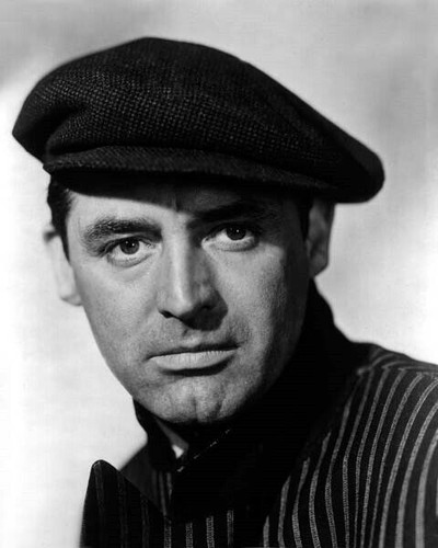 Cary Grant in striped shirt wearing cap 1940's era 8x10 inch photo ...
