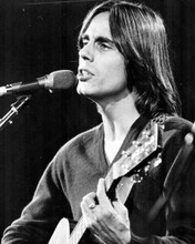 Jackson Browne 1970's in concert playing guitar 8x10 inch photo