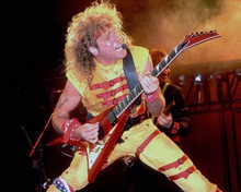 Sammy Hagar in action on stage playing his guitar 8x10 inch photo
