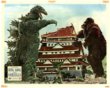 King Kong vs Godzilla 1962 Godzilla & Kong destroy house 8x10 inch photo