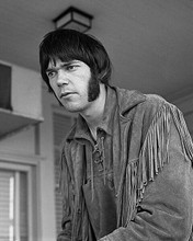 Buffalo Springfield Neil Young 1960's era portrait in buckskin jacket 8x10 photo
