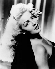 Lana Turner 1940's era glamour pose showing cleavage and long hair 8x10 photo