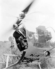 Broderick Crawford flies in helicopter 1955 Highway Patrol TV series 8x10 photo