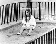Barbra Streisand sits in sand pit 1972 Up The Sandbox 8x10 inch photo