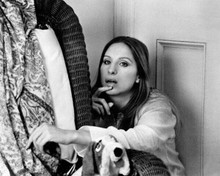 Barbra Streisand crouches behind chair 1972 Up The Sandbox 8x10 inch photo