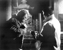 The Yakuza 1974 Robert Mitchum smokes cigarette with Takakura Ken 8x10 photo