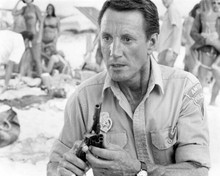 Jaws 2 1978 Roy Scheider on beach with gun after shooting at shark 8x10 photo