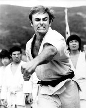 John Saxon launches a punch in action fight Enter The Dragon 8x10 inch photo