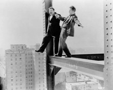 Laurel and Hardy Stan & Ollie balance on top of skyscraper beam 1929 8x10 photo