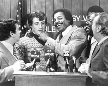 Rocky II 1979 Carl Weathers hams it up with Sylvester Stallone 8x10 inch photo
