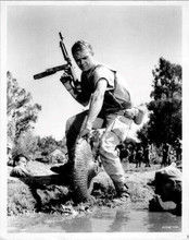 Steve McQueen holding machine gun 1959 Never So Few 8x10 inch photo