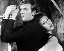 Live and Let Die 1973 Roger Moore Jane Seymour tethered back to back 8x10 photo