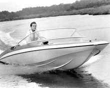 Live and Let Die 1973 Roger Moore chase in speedboat 8x10 inch photo