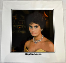 Sophia Loren 1950's era glamour portrait in off-shoulders dress 12x12 photo