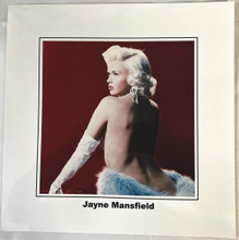 Jayne Mansfield iconic 1950's glamour portrait bare backed 12x12 inch photograph