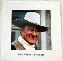 John Wayne iconic portrait in western outfit 12x12 inch square photograph