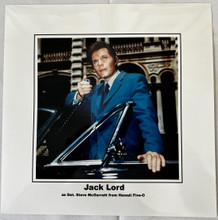 Jack Lord holds car police radio Hawaii Five-O 12x12 inch art print photograph
