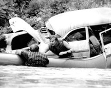 Deliverance Ned Beatty Jon Voight cling to car in Chattooga River 8x10 photo