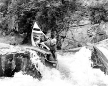 Deliverance Burt Reynolds Ned Beatty canoeing Chattooga River 8x10 inch photo