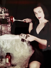 Maila Nurmi as Vampira making a steaming concotion 8x10 inch photo