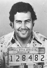 Pablo Escobar Colombian Narco smiles in his 1976 Medellin mugshot 8x10 photo