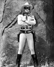 The Lone Ranger classic TV series Clayton Moore stands tall 8x10 inch photo