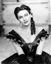 Yvonne De Carlo gorgeous 1940's portrait in black dress 8x10 inch photo