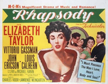 Rhapsody Elizabeth Taylor Vittorio Gassman John Ericson 11x14 inch movie poster