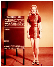 Anne Francis full body pose by wardrobe board Forbidden Planet 8x10 inch photo