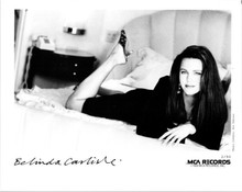 Belinda Carlisle 1990 lying on bed MCA Records promotional 8x10 inch photo