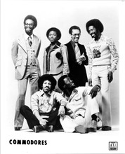 Commodores Lionel Ritchie and the Motown legendary group 8x10 inch photo