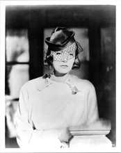 Greta Garbo classic portrait wearing hat with small veil 8x10 inch photo