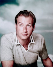 Lex Barker handsome in casual polo shirt movies Tarzan star 8x10 inch photo