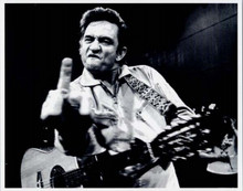 Johnny Cash gives the finger classic image 8x10 inch photo