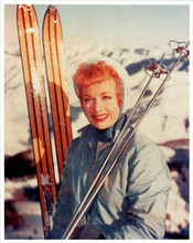 Lucille Ball 1950's smiling pose with ski's 8x10 inch photo