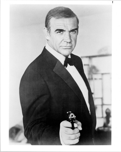 Sean Connery points his gun in tuxedo Never Say Never Again 8x10 photo ...