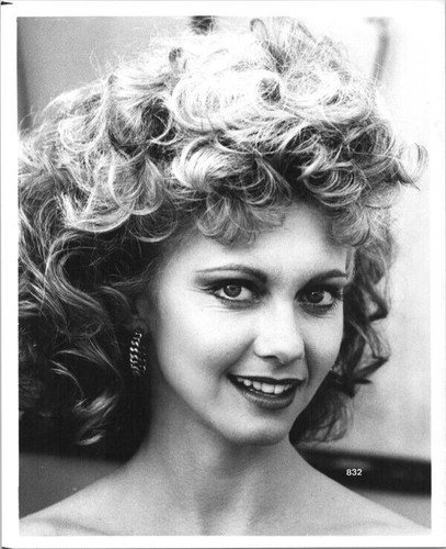 Olivia newton-John smiles as Sandy with big hair from grease 8x10 inch ...