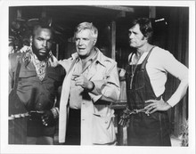 The A Team George peppard with arm around Mr T planning next move 8x10 photo