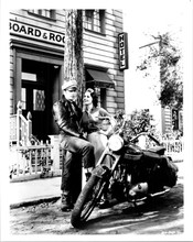 The Wild One Marlon Brando Mary Murphy with motorbike outside hotel 8x10 photo