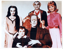 The Munsters Herman Poses With The Full cast 8x10 Photograph