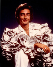 Barry Manilow wears elaborate silver outfit 1980's 8x10 inch photo