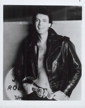 Rick Springfield beefcake portrait bare chest in open leather jacket 8x10 photo