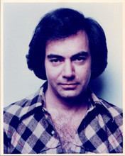 Neil Diamond 1980's portrait in black checkered shirt 8x10 inch photo